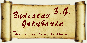 Budislav Golubović vizit kartica